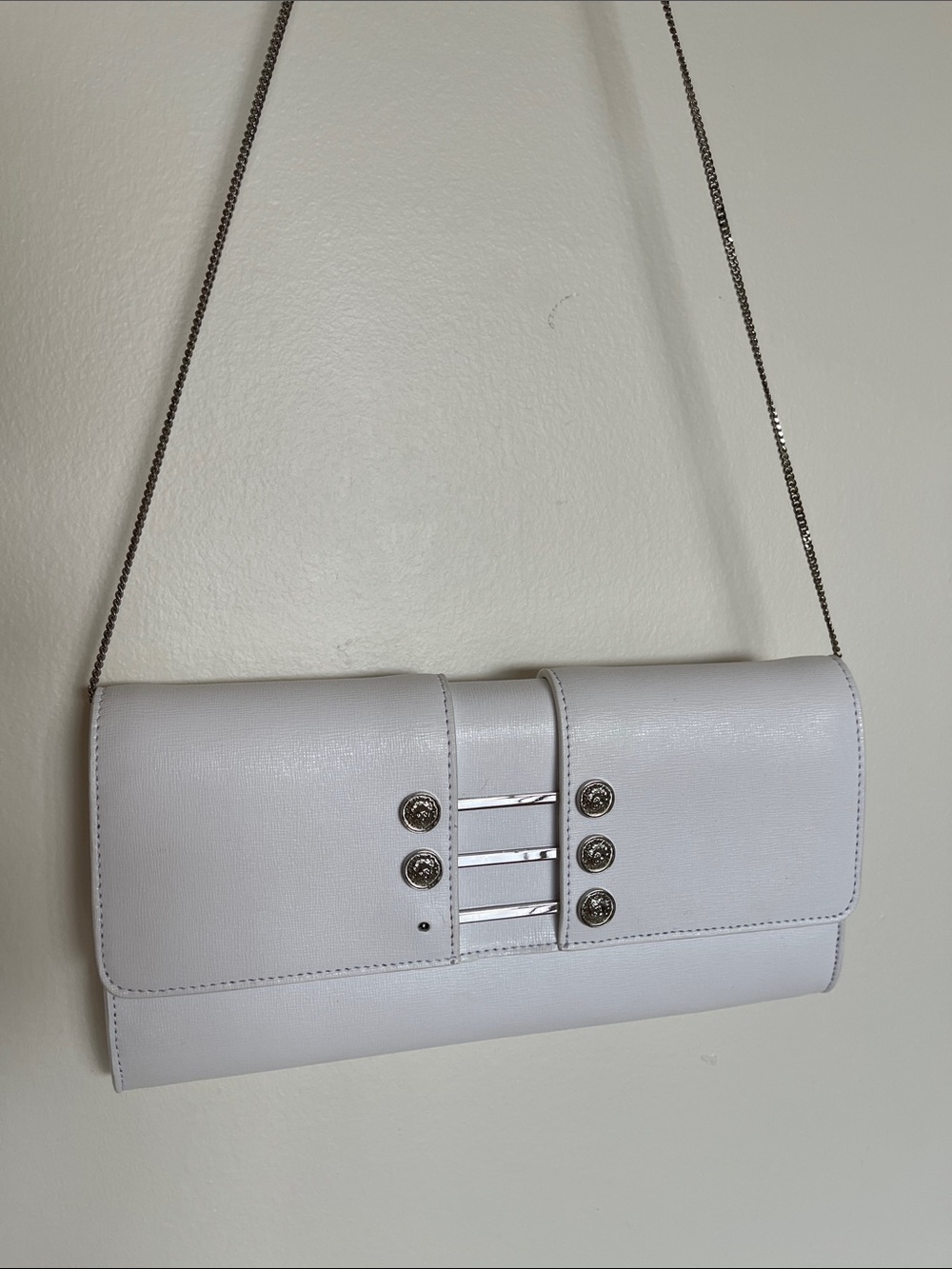 Versus by Versace - White Chain-Strap Shoulder Bag